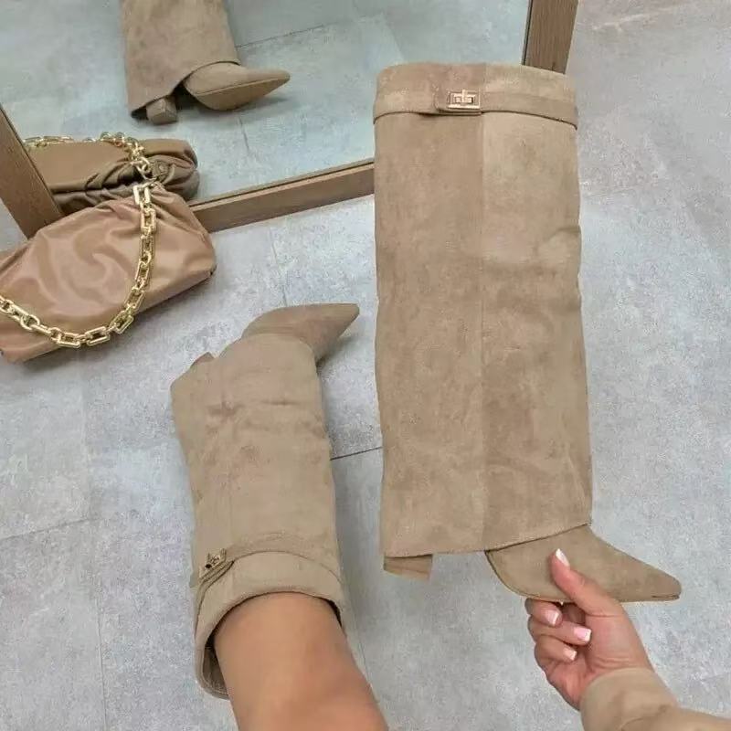 Botas de mujer hasta la rodilla con punta fina