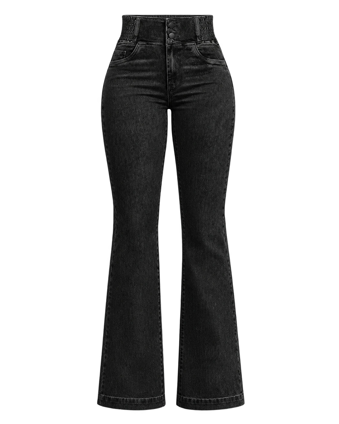 Damen Bootcut-Jeans mit ausgestelltem Bein freigestellt