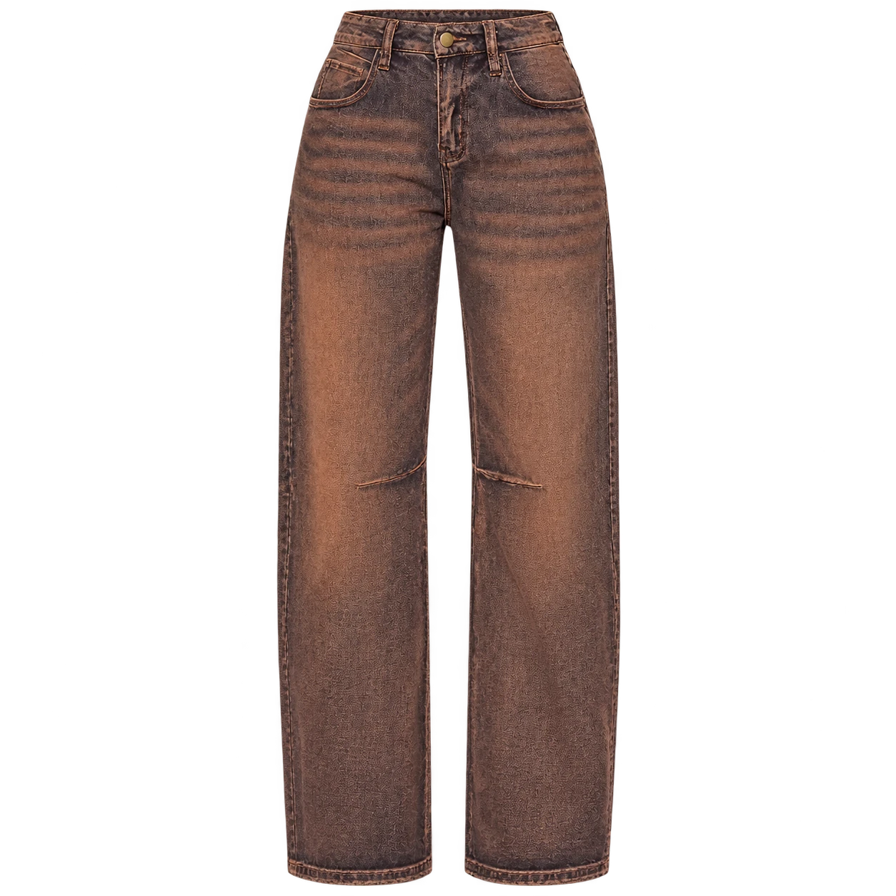 Brown Women's Wide-Leg Jeans with Wide Leg freigestellt