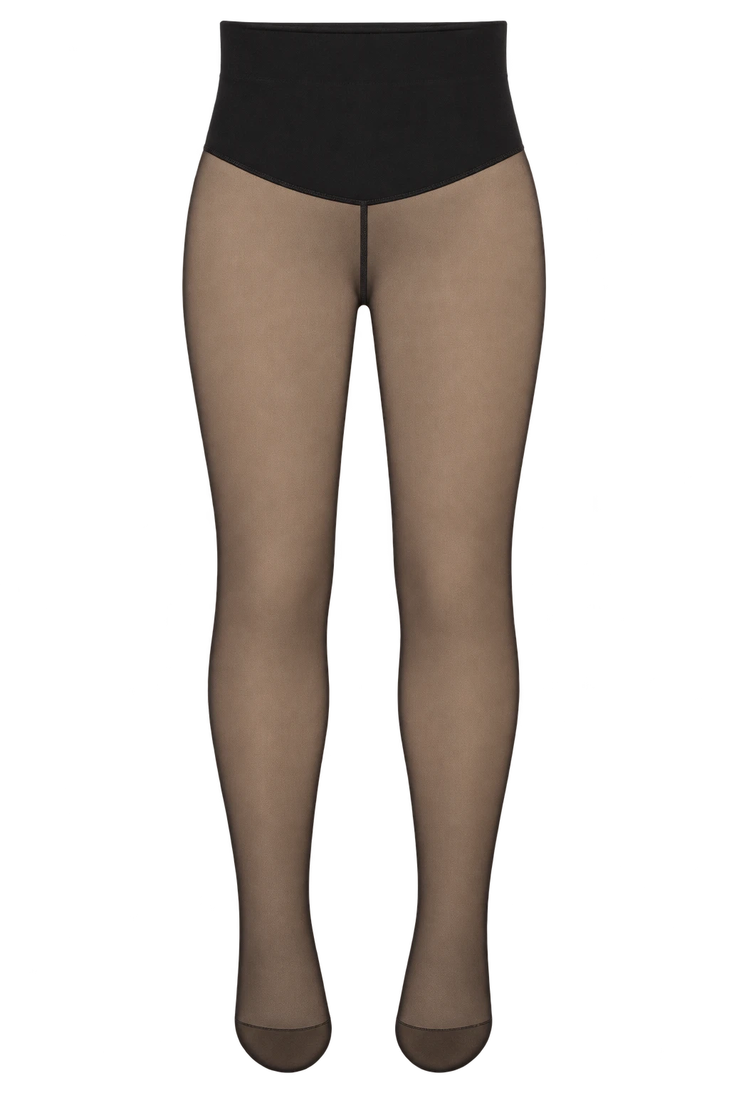Lined women's tights in a sheer skin effect freigestellt