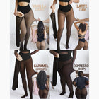 Gefütterte Damen Strumpfhose in transparenter Hautoptik