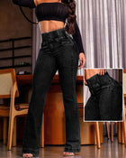 Damen Bootcut-Jeans mit ausgestelltem Bein