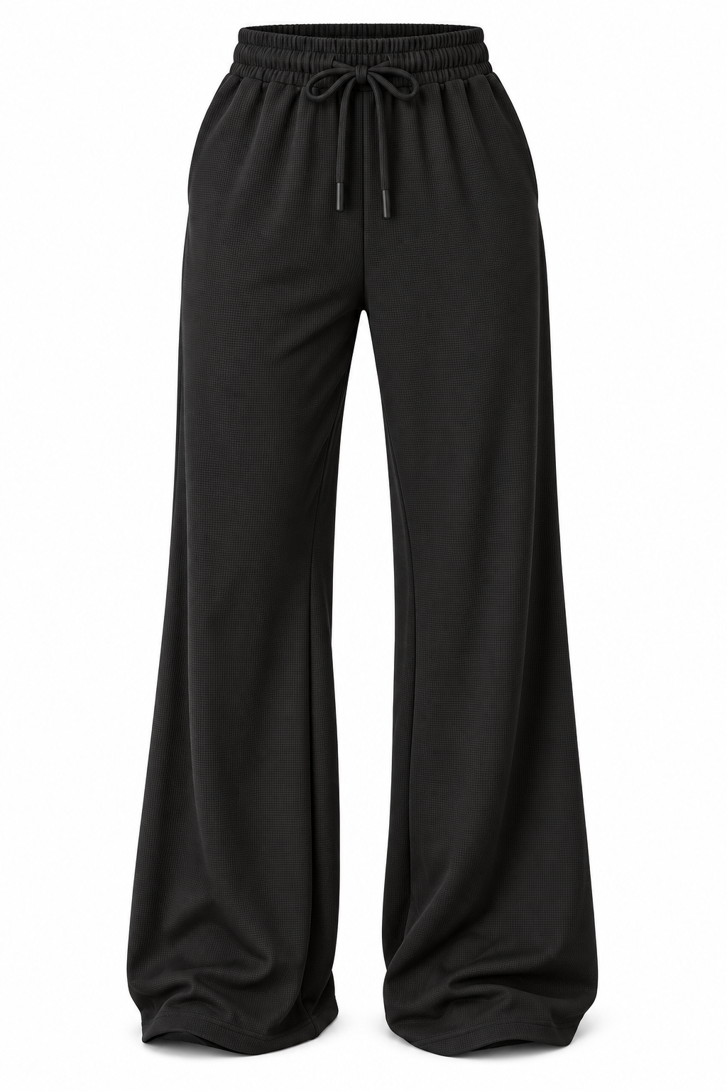 RELAX Wide-Leg Jogginghose in Schwarz – Freigestellte Produktansicht
