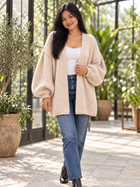 Offener Damen Oversize-Cardigan mit Ballonärmeln