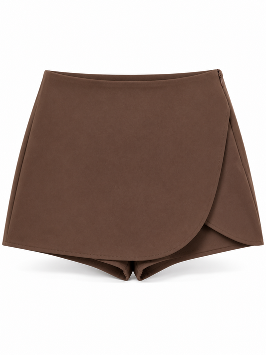 Damen Skort in Wickeloptik mit hohem Bund – Produkt auf weißem Hintergrund