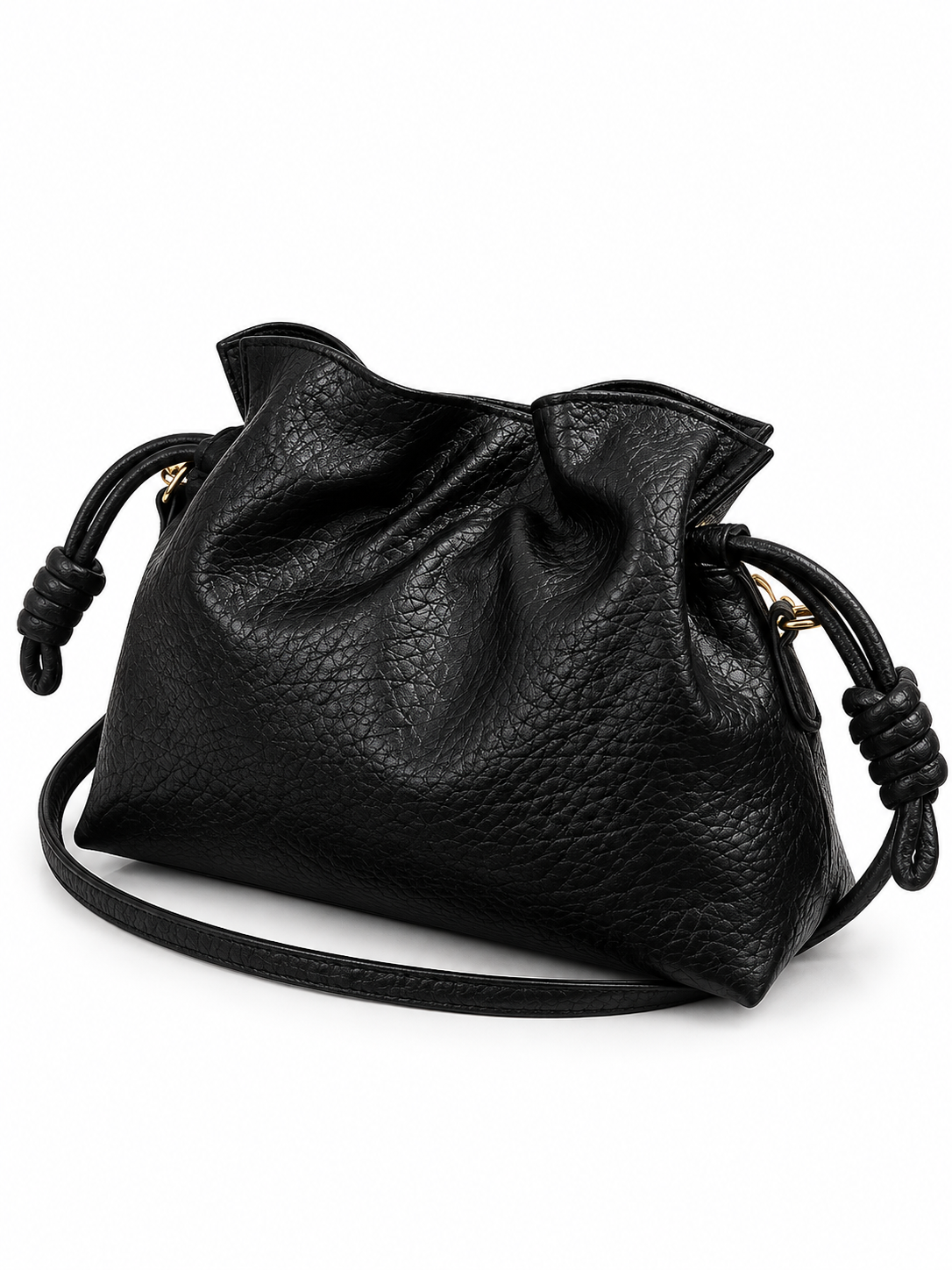 CLOUD Pouch mit Kordelzug in Schwarz – Produktansicht