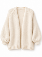 Offener Damen Strickcardigan mit Ballonärmeln