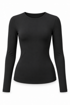 Damen Sport-Langarmshirt mit Rundhalsausschnitt
